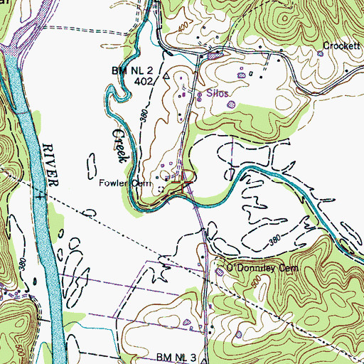 Topographic Map of Goodrich Mill (historical), TN