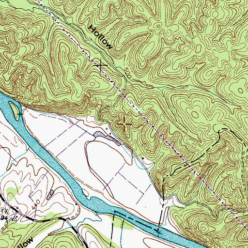 Topographic Map of Grandfathers Building, TN