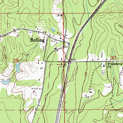 Topographic Map of Bolling School (historical), AL