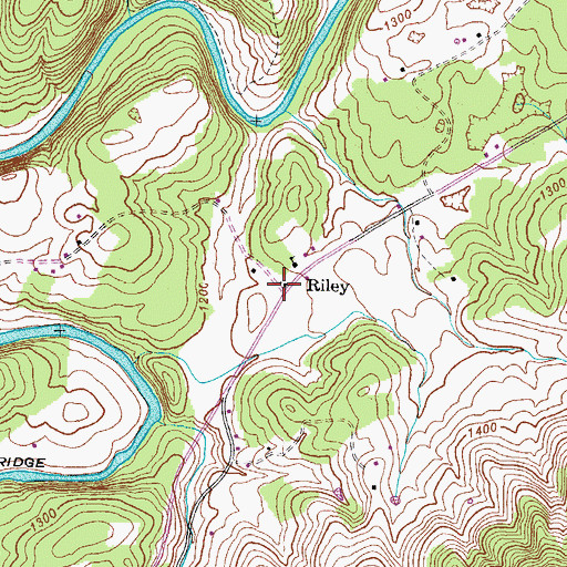 Topographic Map of Riley Memorial Baptist Church, TN