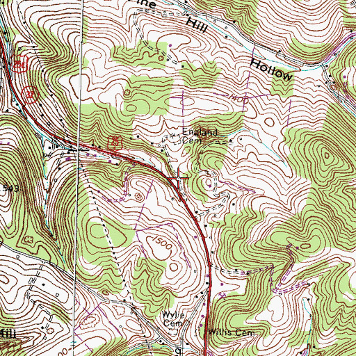 Topographic Map of Rob Camp (historical), TN