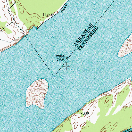 Topographic Map of Devils Race Course, TN