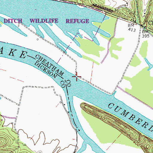 Topographic Map of Doubledays Landing, TN