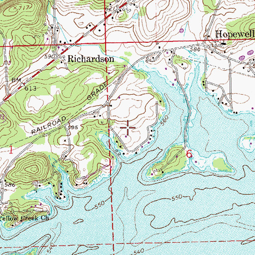 Topographic Map of Anderson, AL