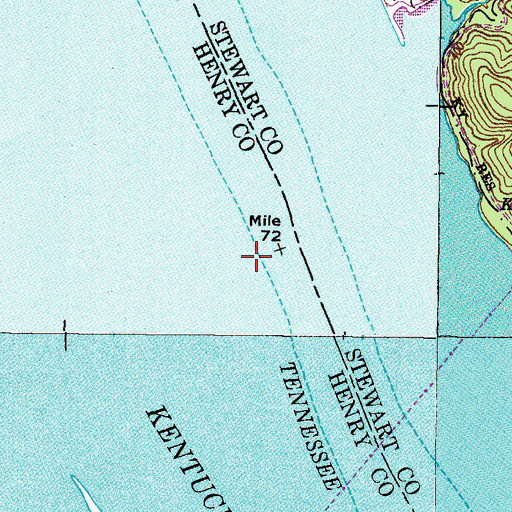 Topographic Map of LaGrange Landing (historical), TN