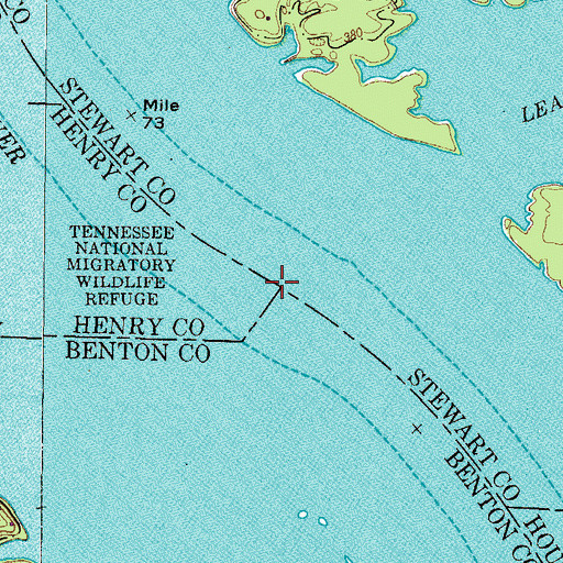 Topographic Map of Leatherwood Shoals, TN