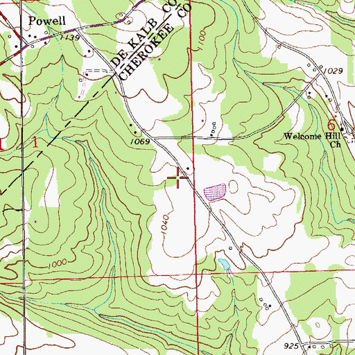 Topographic Map of Mount Zion (historical), AL