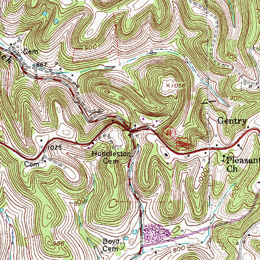 Topographic Map of Pekin (historical), TN