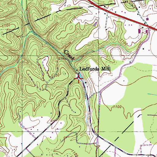 Topographic Map of Shorts Store (historical), TN