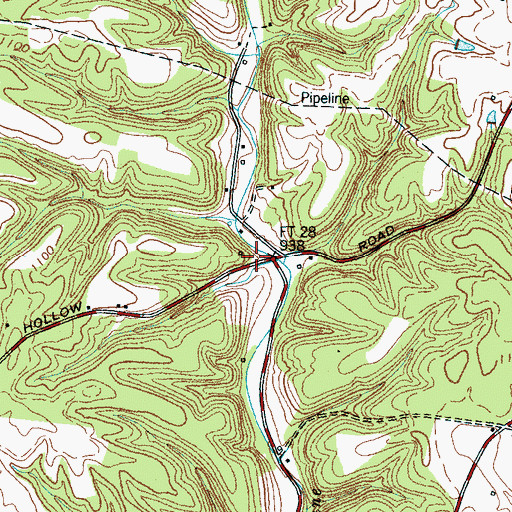 Topographic Map of Cobbs Steam Mill (historical), TN