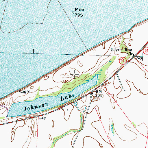 Topographic Map of Ashport Towhead, TN