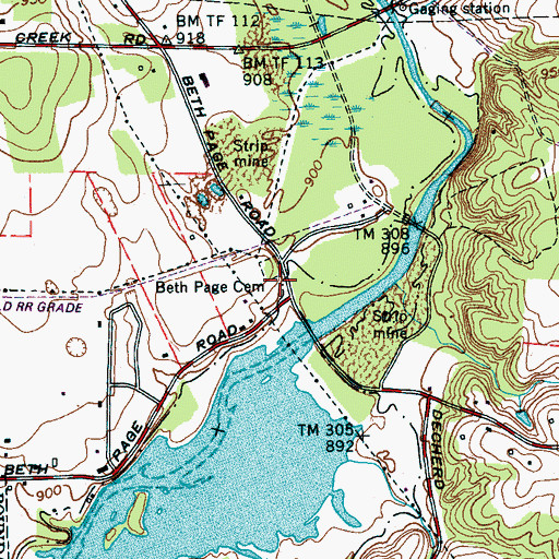 Topographic Map of Bethpage Church (historical), TN