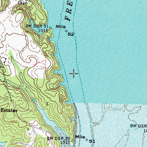 Topographic Map of Ayletts Ferry (historical), TN