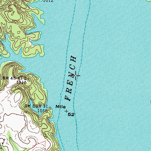 Topographic Map of Beaver Dam Shoals, TN