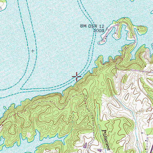 Topographic Map of Fains Shoals, TN