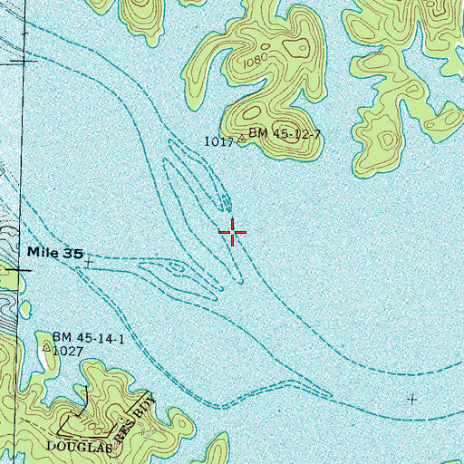 Topographic Map of Harrison Shoals, TN