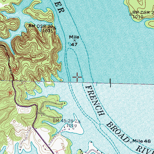Topographic Map of Reinhardts Island (historical), TN
