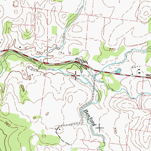 Topographic Map of Hictons Big Spring, TN