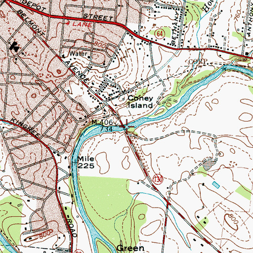 Topographic Map of Skull Camp Ford, TN