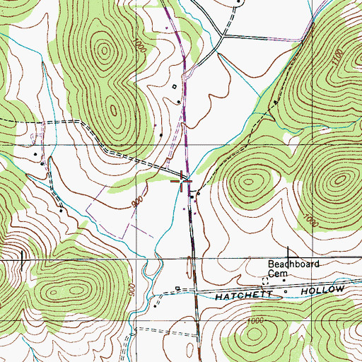 Topographic Map of Smiths Old Mill (historical), TN