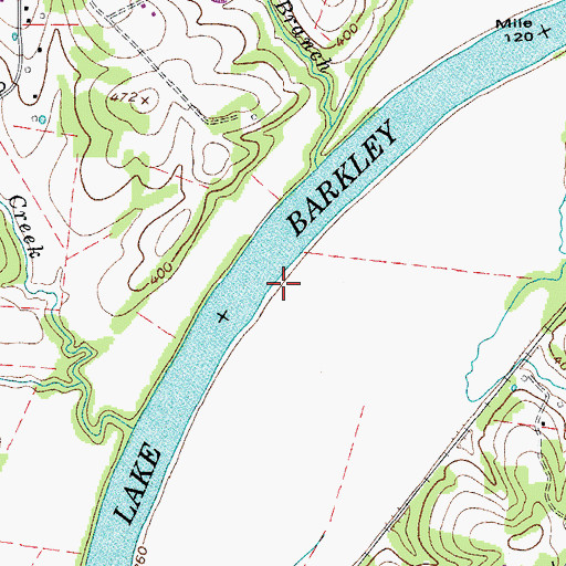 Topographic Map of Acree Landing, TN