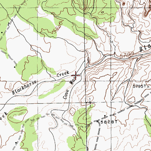 Topographic Map of Blackhorse Creek, AZ