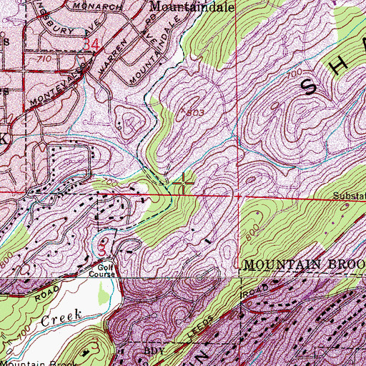 Topographic Map of Old Irondale Furnace (historical), AL