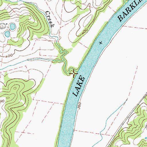 Topographic Map of Bud Martins Landing, TN