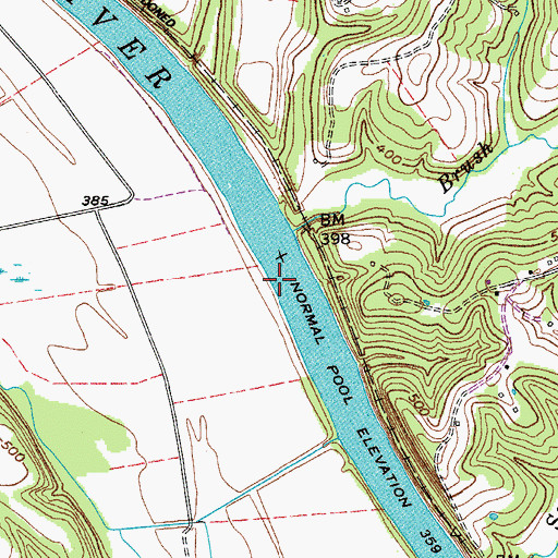 Topographic Map of Davis Ripple, TN