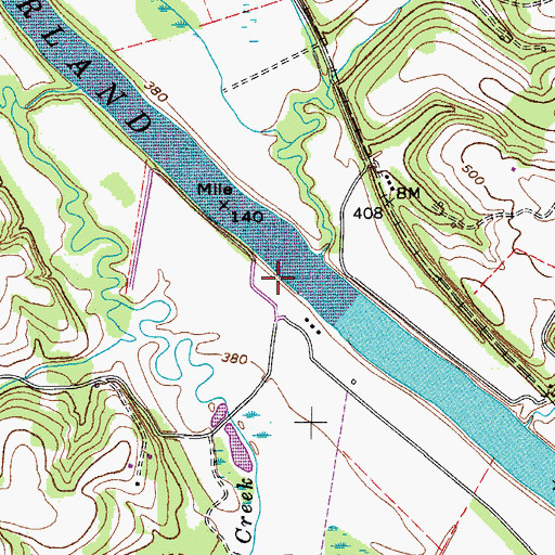 Topographic Map of Hollingsworth Landing, TN