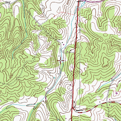 Topographic Map of Louise Furnace (historical), TN