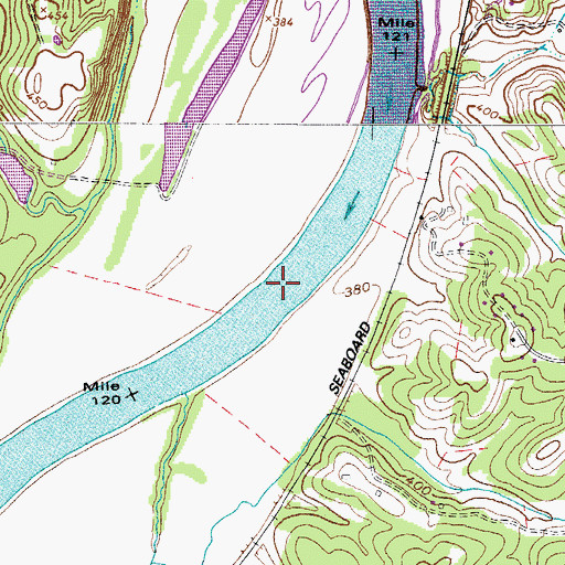 Topographic Map of Martins Shoal, TN