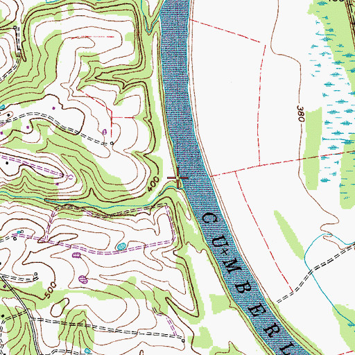 Topographic Map of Neblets Landing, TN