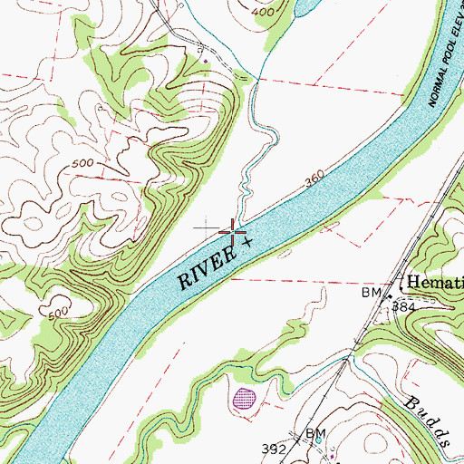 Topographic Map of O'Neals Landing, TN