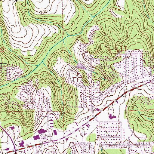 Topographic Map of Indian Lakes, AL