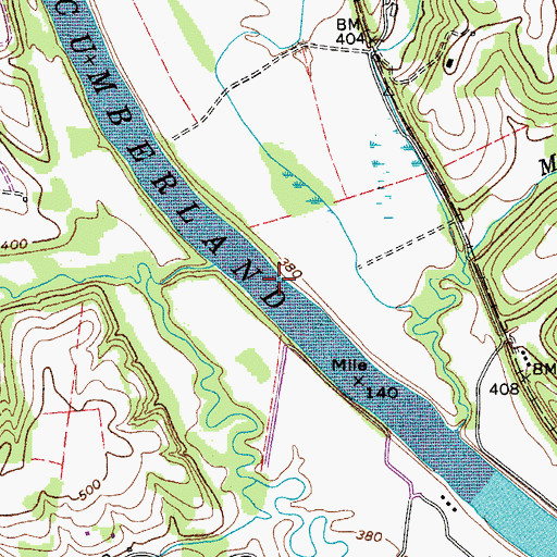 Topographic Map of Wilsons Landing, TN