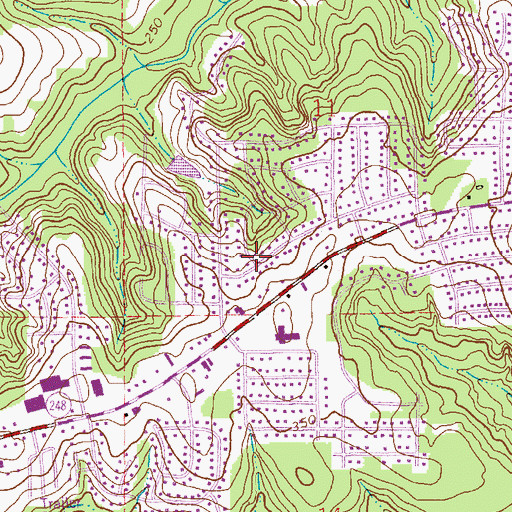 Topographic Map of Indian Springs, AL