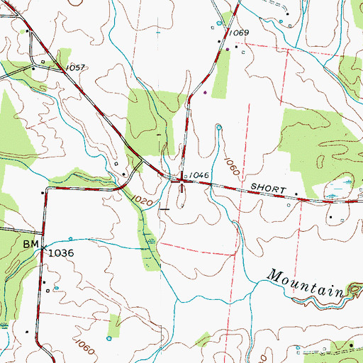 Topographic Map of Evanston (historical), TN