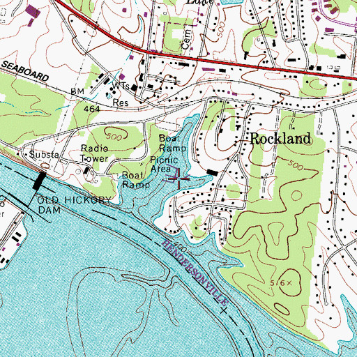 Topographic Map of Anchor High Marina, TN