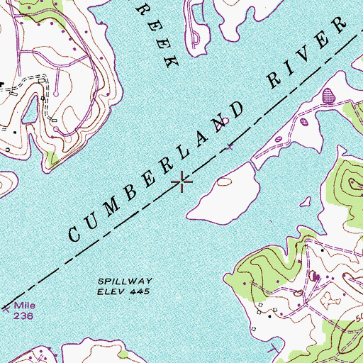 Topographic Map of Benders Ford (historical), TN