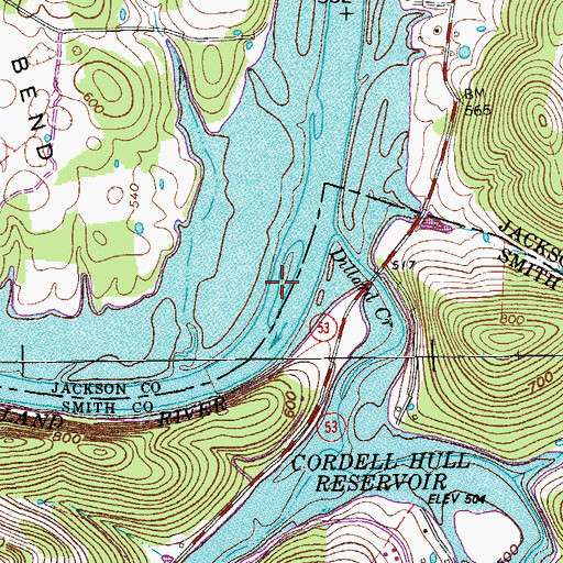 Topographic Map of Niagara Island (historical), TN