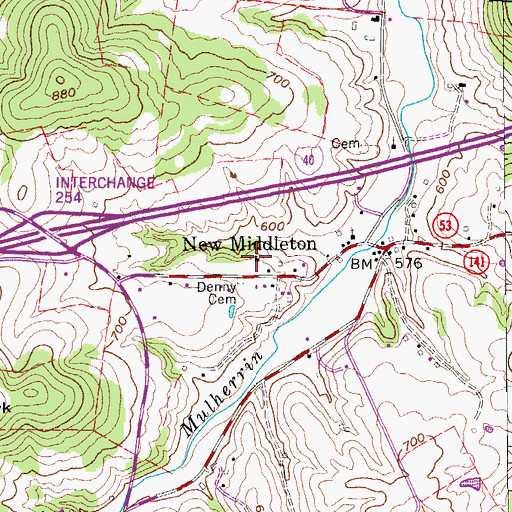 Topographic Map of Clinton College (historical), TN