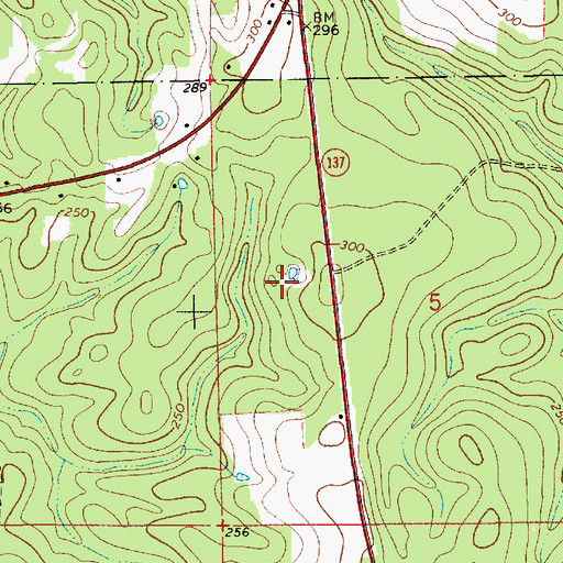 Topographic Map of Conecuh Recreation Area, AL