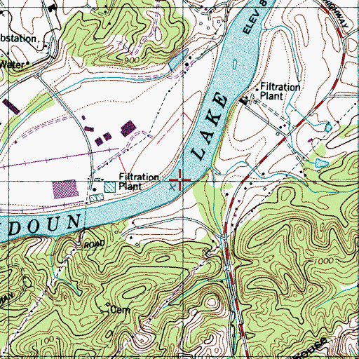 Topographic Map of Pennyroyal Shoals, TN