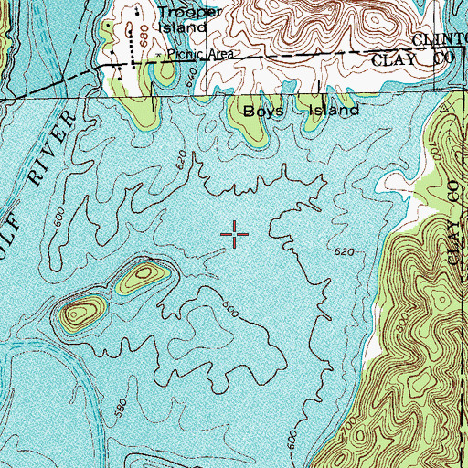 Topographic Map of Lillydale School (historical), TN