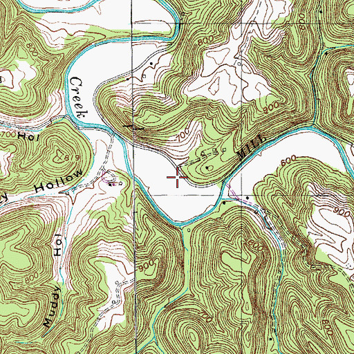 Topographic Map of Mill Creek School (historical), TN