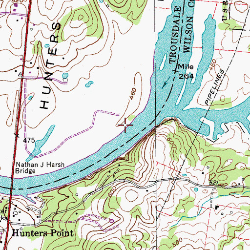 Topographic Map of Island Ford (historical), TN