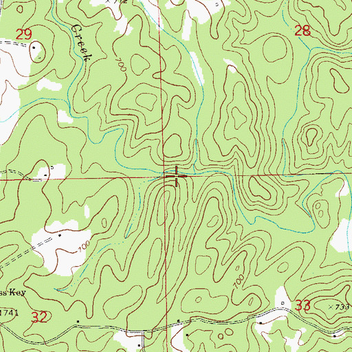 Topographic Map of Gramble Mill (historical), AL