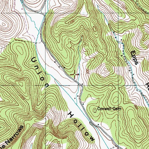 Topographic Map of Armstrong-Cole Cemetery, TN