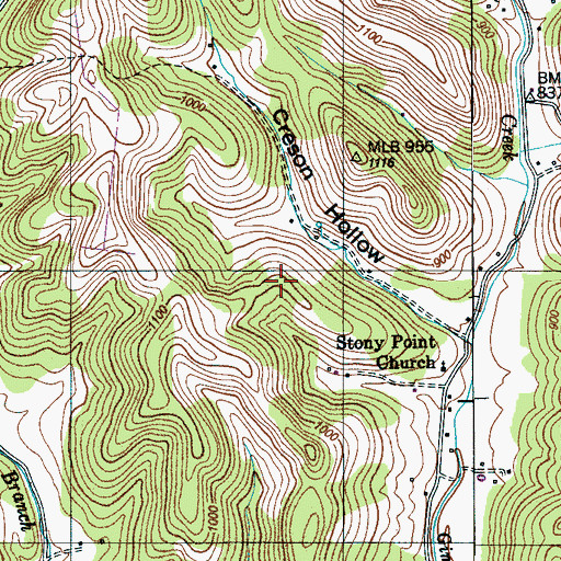 Topographic Map of Ashby Cemetery, TN